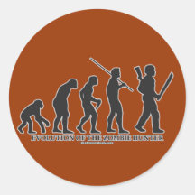 Évolution du chasseur de zombi autocollants ronds