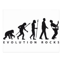 évolution e-guitar jouer du rock carte postale