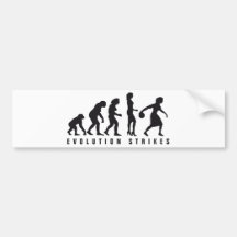 evolution female bowling autoaufkleber