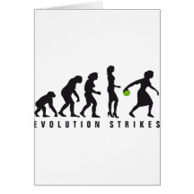 evolution female bowling grußkarte