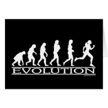 Evolution - Female Running Greeting Card