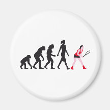evolution female tennis player kühlschrankmagnet