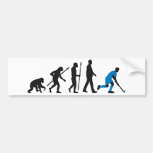 evolution field hockey player autoaufkleber