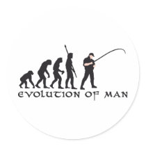 evolution fishing runde aufkleber