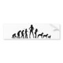 Evolution Goes to the Dogs Bumper Sticker