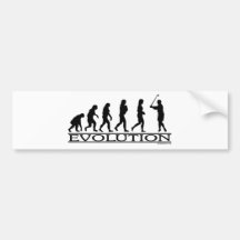 Evolution - Golf- Female Bumper Sticker