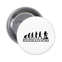 Evolution - Hiking Pinback Button