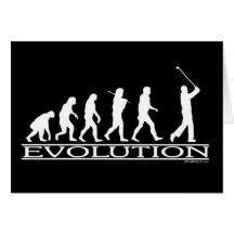 Évolution - homme - golf carte de vœux