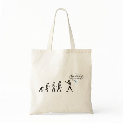 Evolution - Just follow me on twitter Bolsas by mashirt