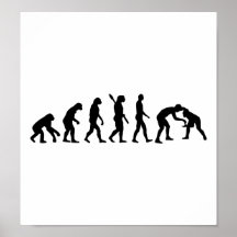 Évolution luttant poster