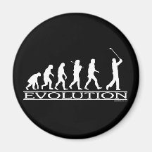 Evolution - Man - Golf Fridge Magnets