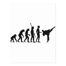 evolution martial arts postkarten