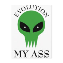 Evolution My Ass Postcards