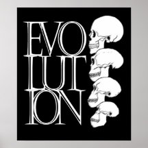 Évolution (noir, avec la frontière blanche) posters