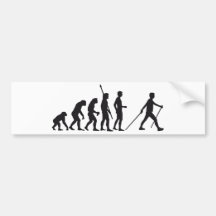 evolution nordic walking autoaufkleber