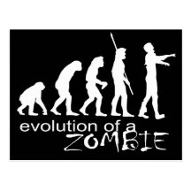 evolution of a zombie post card
