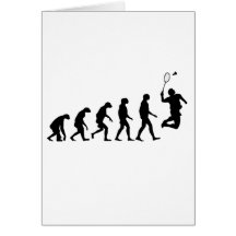 Evolution of Badminton Greeting Card