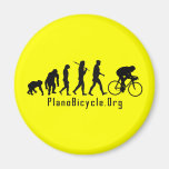 Evolution of Cycling Clean look Plano Logo Refrigerator Magnet