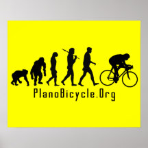 Evolution of Cycling Clean look Plano Logo Posters
