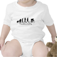 Evolution of Cycling Clean look Plano Logo Baby Bodysuits