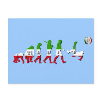 Evolution of Italian Football Italia Calcio gifts Postcards