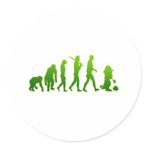 Evolution of leprechauns shirts & gifts round stickers