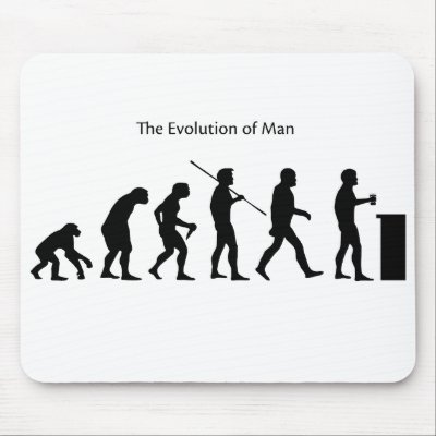 Evolution of Man comedy mousepad by stevesm2010