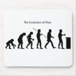 Evolution of Man comedy mousepad
