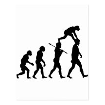 Evolution of Man Post Card