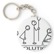 Evolution of man with rowing key chain