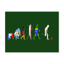 Evolution of Mexican Futbol soccer fans gifts Post Card