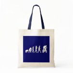 Evolution of mountain biking mountain bikers tote bags
