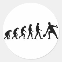Evolution of Ping Pong Round Sticker