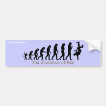 EVOLUTION OF RAP Bumper Stickers