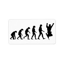Evolution of Snowboarding Personalized Address Label