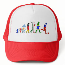 Evolution of soccer Chile futbol lovers gifts Trucker Hat