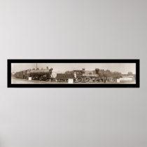 Evolution of Trains Photo 1913 Print