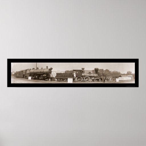 Evolution of Trains Photo 1913 Print