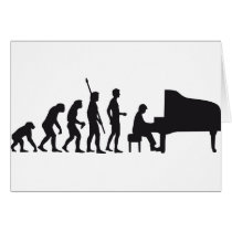 evolution piano grußkarte