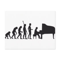 evolution piano postkarten