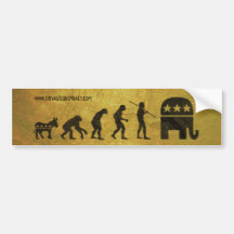 Évolution politique autocollant pour voiture