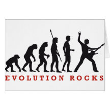 evolution rocks grußkarte