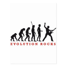 evolution rocks postkarten