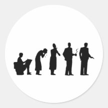 evolution round sticker