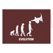 evolution skateboarding greeting card