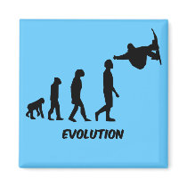 evolution skateboarding refrigerator magnet