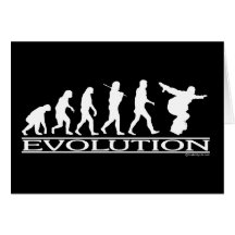 Évolution - snowboarding cartes de vœux