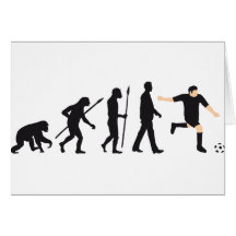 evolution soccer player grußkarten