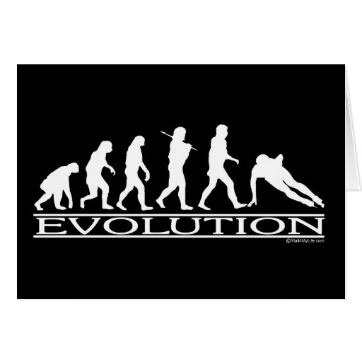 Evolution - Speed Skating Greeting Card