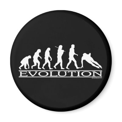 Evolution - Speed Skating Fridge Magnet by Mall4MyLife